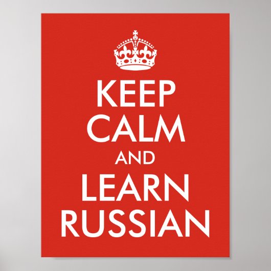 Hou kalm en leer Russisch Poster (Voorkant)