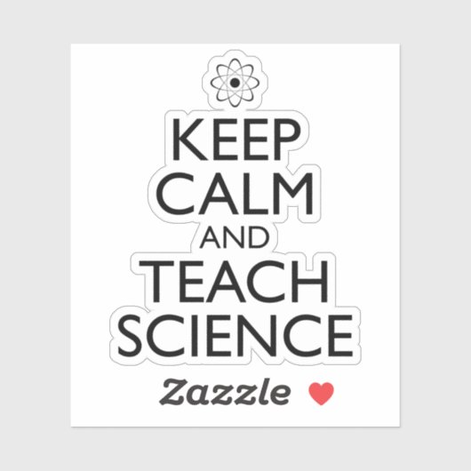 Hou kalm en leer wetenschap sticker (Vel)