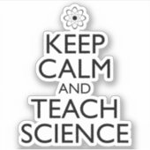 Hou kalm en leer wetenschap sticker (Voorkant)