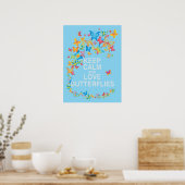 Hou kalm- en liefdesbotervliegen Art Print Butterf (Keuken)