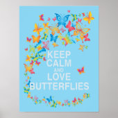 Hou kalm- en liefdesbotervliegen Art Print Butterf (Voorkant)