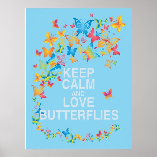 Hou kalm- en liefdesbotervliegen Art Print Butterf (Voorkant)