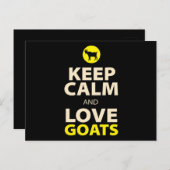 Hou kalm en liefdesgeiten briefkaart (Voorkant / Achterkant)