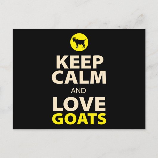 Hou kalm en liefdesgeiten briefkaart (Voorkant)