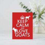 Hou kalm en liefdesgeiten briefkaart (Staand voorkant)