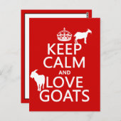Hou kalm en liefdesgeiten briefkaart (Voorkant / Achterkant)