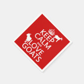 Hou kalm en liefdesgeiten servetten (Hoek)