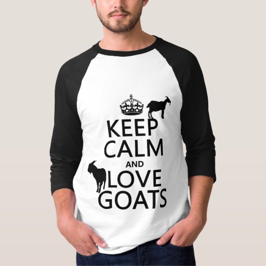 Hou kalm en liefdesgeiten t-shirt (Voorkant)