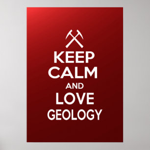 Hou kalm- en liefdesgeologie poster