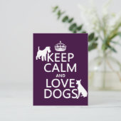 Hou kalm en liefdeshonden - alle kleuren briefkaart (Staand voorkant)