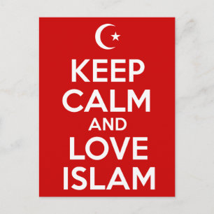 Hou kalm- en liefdesislam briefkaart