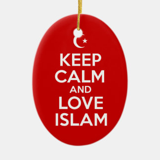 Hou kalm- en liefdesislam keramisch ornament