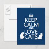 Hou kalm- en liefdeskatten briefkaart (Voorkant / Achterkant)