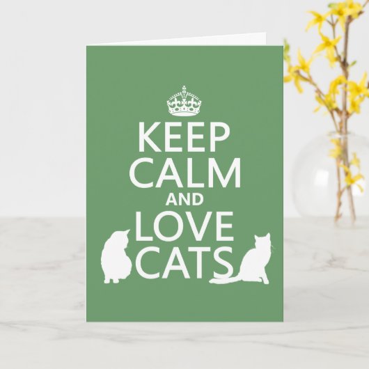 Hou kalm- en liefdeskatten kaart (Gele Bloem)