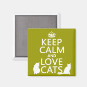Hou kalm- en liefdeskatten magneet (Voorkant / Achterkant)