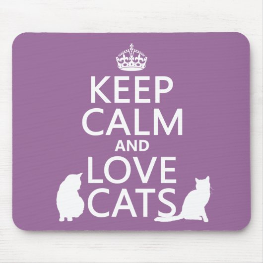 Hou kalm- en liefdeskatten muismat (Voorkant)