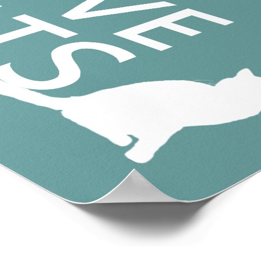 Hou kalm- en liefdeskatten poster (Hoek)