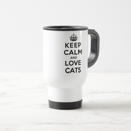 Hou kalm- en liefdeskatten reisbeker (Voorkant rechts)