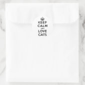 Hou kalm- en liefdeskatten ronde sticker (Tas)