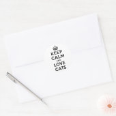 Hou kalm- en liefdeskatten ronde sticker (Envelop)