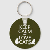 Hou kalm- en liefdeskatten sleutelhanger (Voorkant)