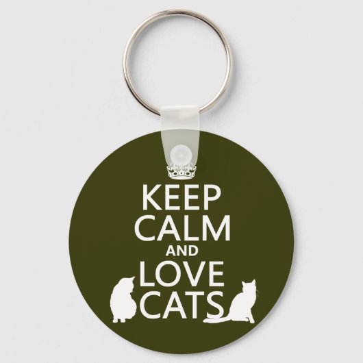 Hou kalm- en liefdeskatten sleutelhanger (Voorkant)