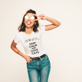 Hou kalm- en liefdeskatten t-shirt