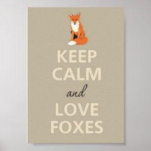 Hou kalm- en liefdeskoeien poster