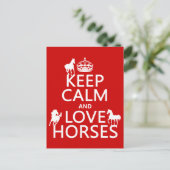 Hou kalm- en liefdespaarden - alle kleuren briefkaart (Staand voorkant)