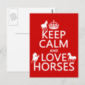 Hou kalm- en liefdespaarden - alle kleuren briefkaart (Voorkant / Achterkant)