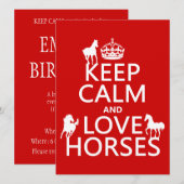 Hou kalm- en liefdespaarden - alle kleuren kaart (Voorkant / Achterkant)