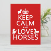 Hou kalm- en liefdespaarden - alle kleuren kaart (Staand voorkant)