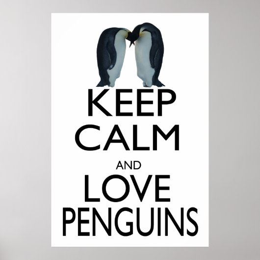 Hou kalm- en liefdespinguïns poster (Voorkant)