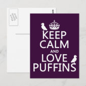 Hou kalm- en liefdespoffins (om het even welke ach briefkaart (Voorkant / Achterkant)