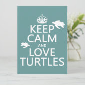 Hou kalm- en liefdesschildpadden kaart (Staand voorkant)