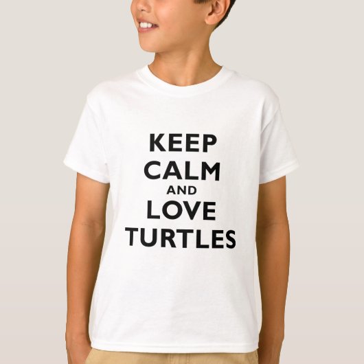 Hou kalm- en liefdesschildpadden t-shirt (Voorkant)
