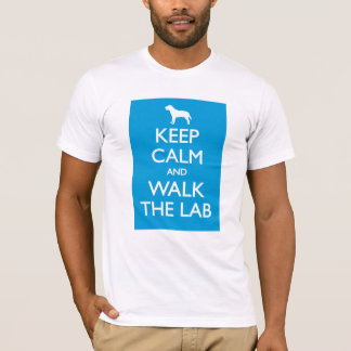 Hou kalm en loop het lab uit t-shirt