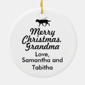 Hou kalm en loop op de hond loopbaan labrador keramisch ornament (Achterkant)