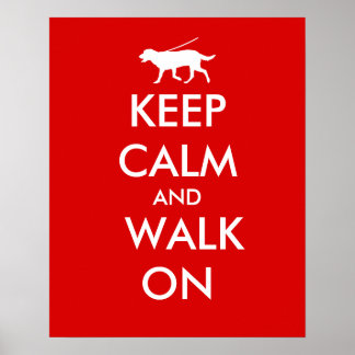 Hou kalm en loop op de hond loopbaan labrador poster