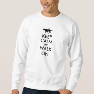 Hou kalm en loop op de hond loopbaan labrador trui