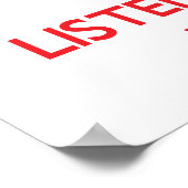 Hou kalm en luister naar de Barber Poster (Hoek)