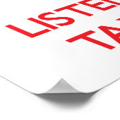 Hou kalm en luister naar de belastingadviseur poster (Hoek)