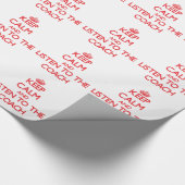 Hou kalm en luister naar de coach cadeaupapier (Hoek)