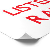 Hou kalm en luister naar de radioloog poster (Hoek)