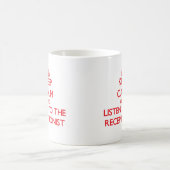 Hou kalm en luister naar de receptionist koffiemok (Center)