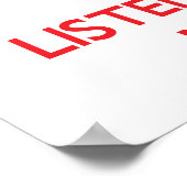 Hou kalm en luister naar de verloskundige poster (Hoek)