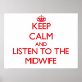 Hou kalm en luister naar de verloskundige poster (Voorkant)