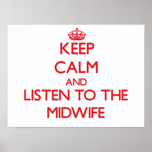 Hou kalm en luister naar de verloskundige poster (Voorkant)