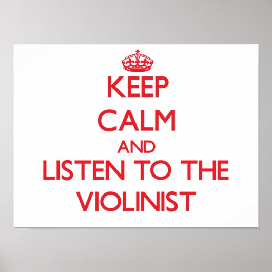 Hou kalm en luister naar de violist poster (Voorkant)