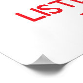 Hou kalm en luister naar een Barber Poster (Hoek)